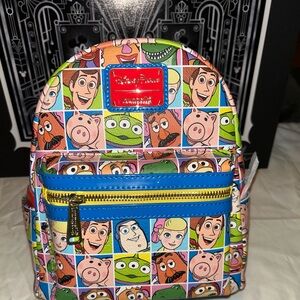 Loungefly Toy Story Character Print Kids Backpack - Blue and Green